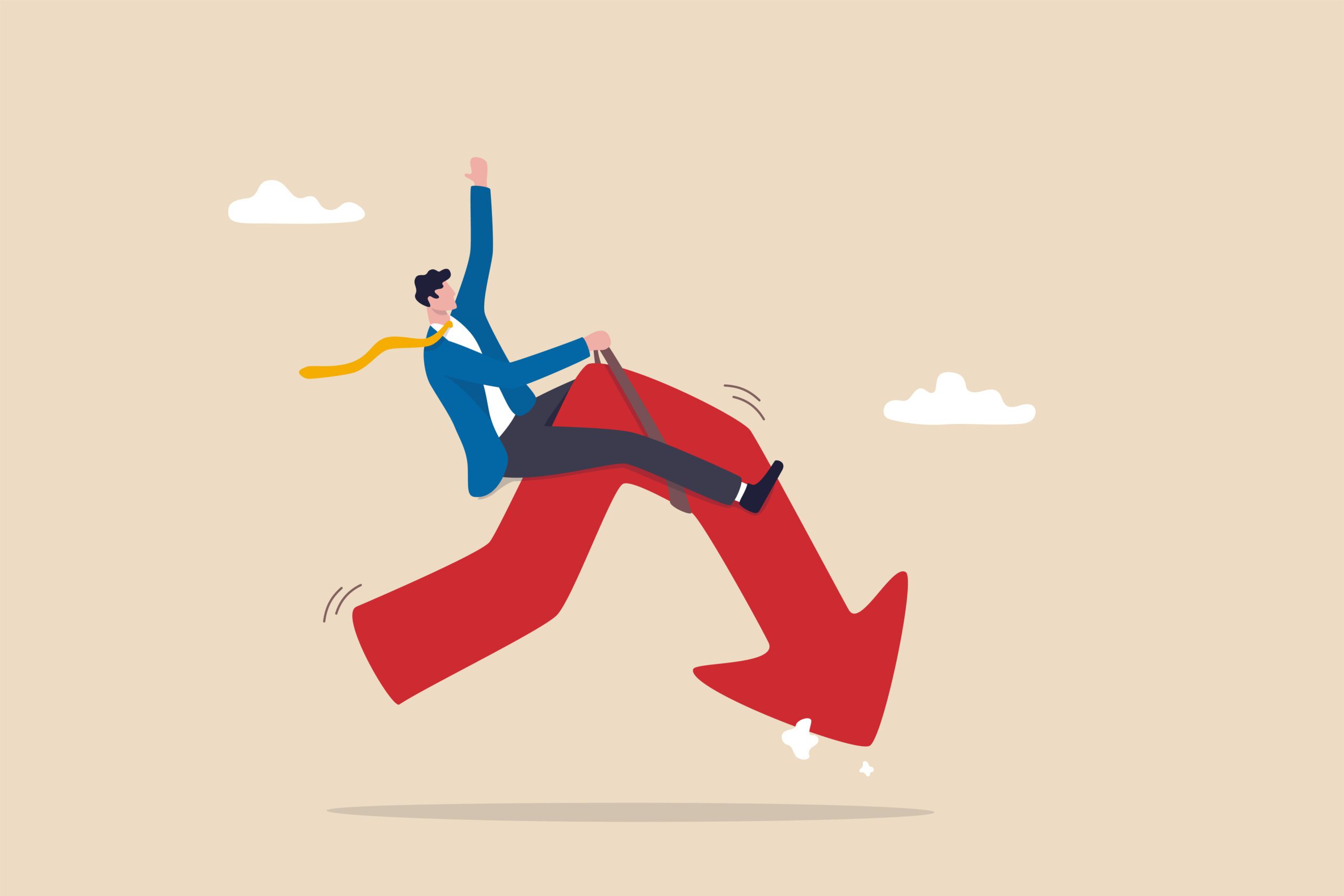 investor riding stock market VIX